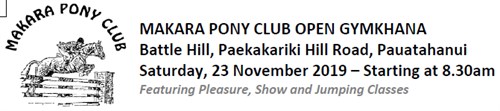 Makara Pony Club Open Gymkhana 2019