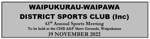 Waipukurau-Waipawa District Sports 2022